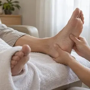 Tratamento relaxante para os pés na Aos Pés Podologia
