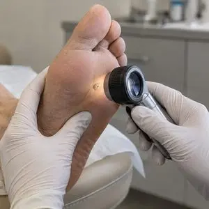 Tratamento de verruga plantar na Aos Pés Podologia